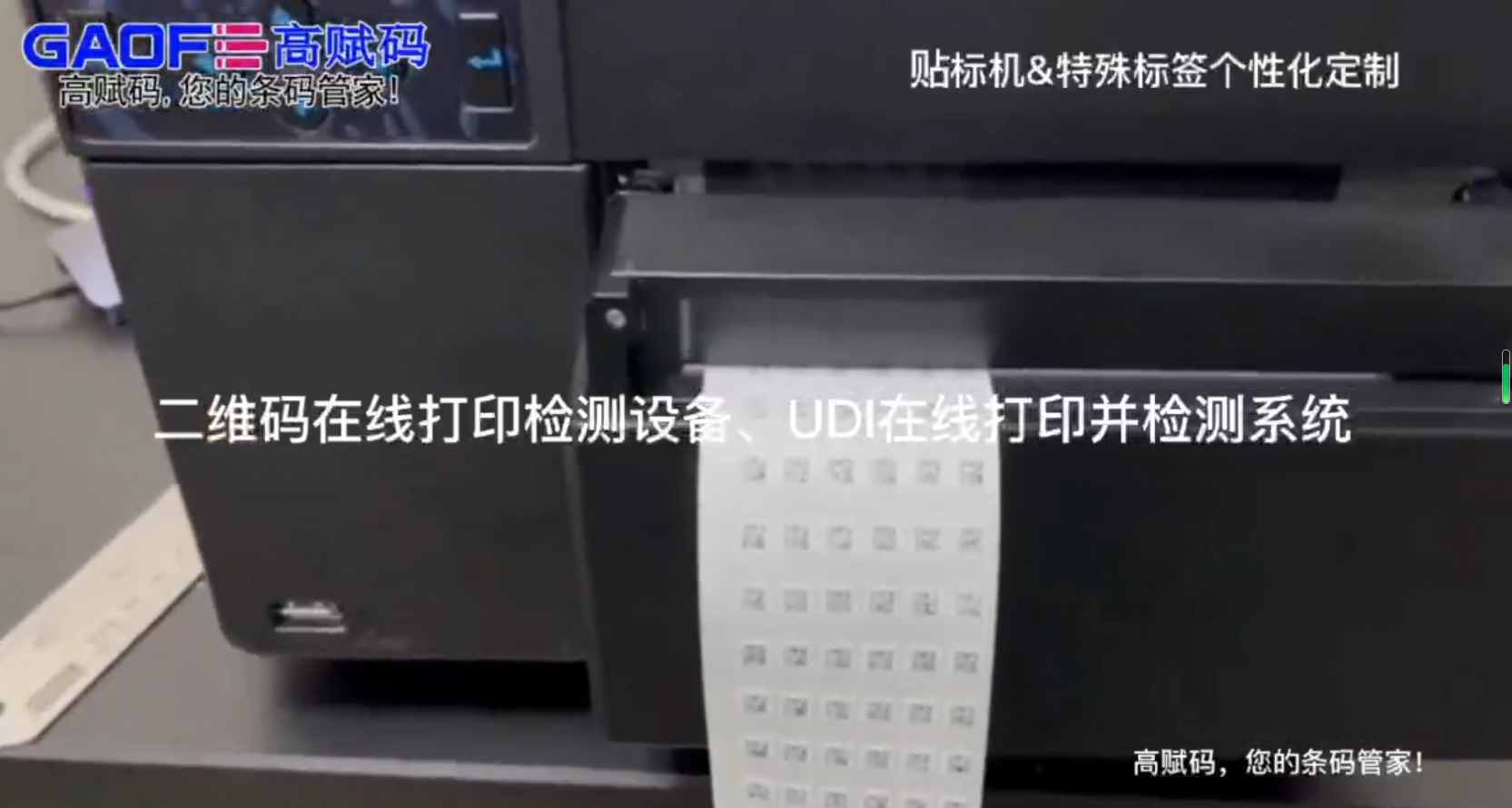 高賦碼二維碼在線打印檢測設(shè)備、UDI在線打印并檢測系統(tǒng)